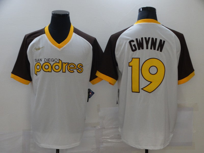 Men's San Diego Padres Tony Gwynn #19 White Jersey